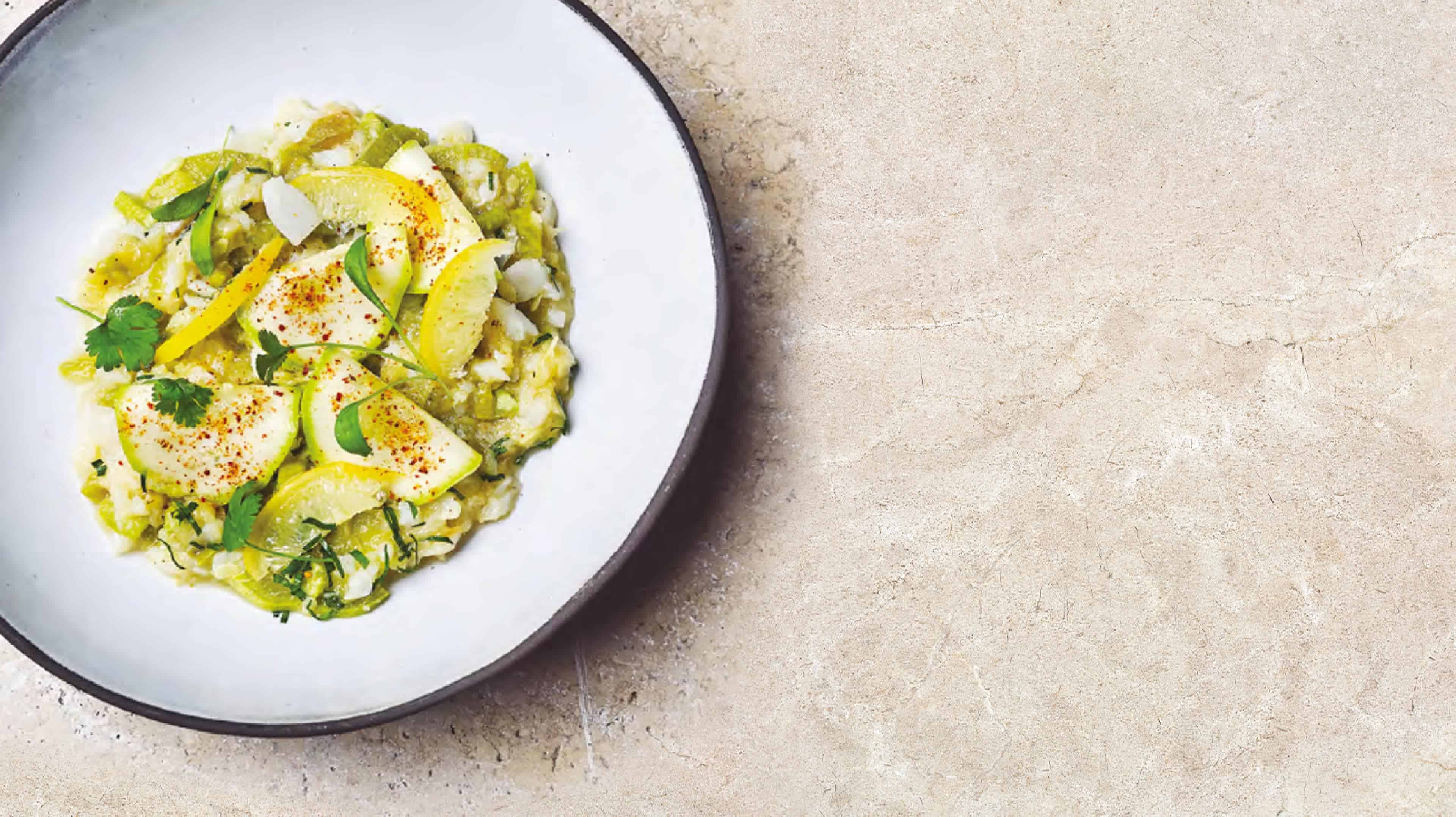 Risotto à la courgette et au citron